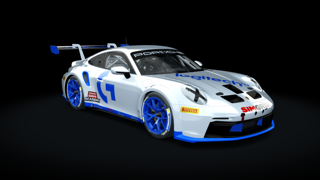 Porsche 911 GT3 Cup 992, skin Team Logitech