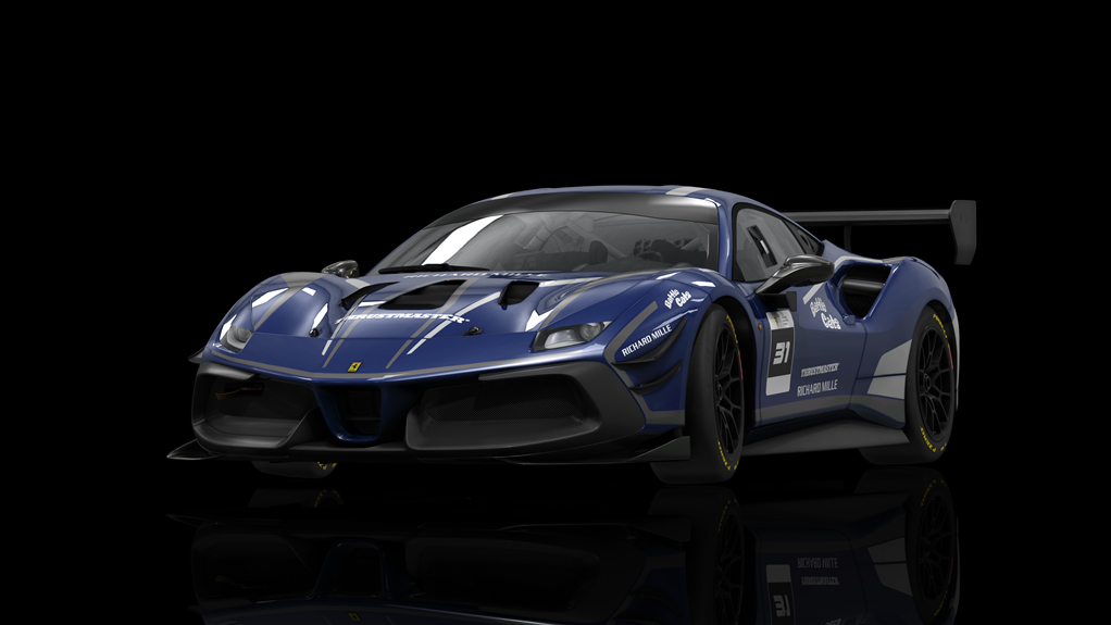 Ferrari 488 Challenge Evo, skin fes_2021_31_blue