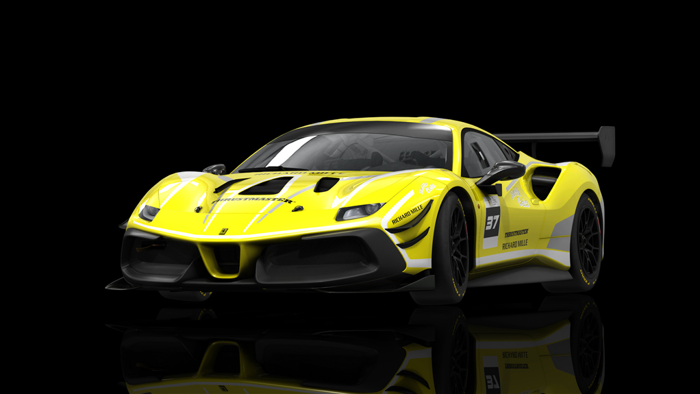 Ferrari 488 Challenge Evo, skin fes_2021_37_yellow