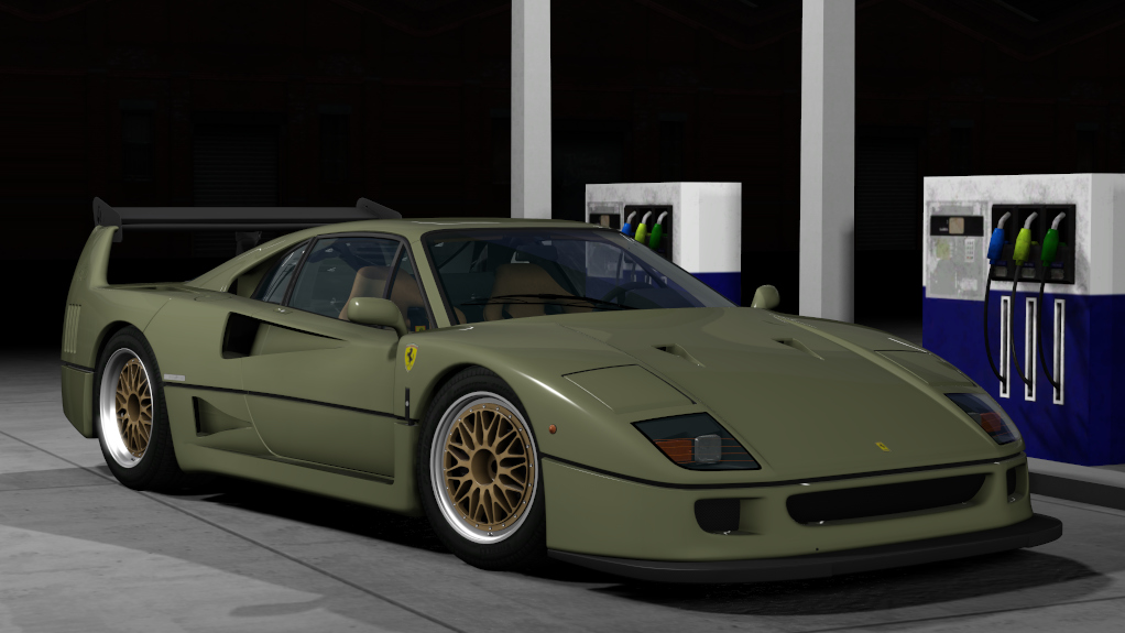 Ferrari F40 Custom, skin 10_verde_masoni_opaco