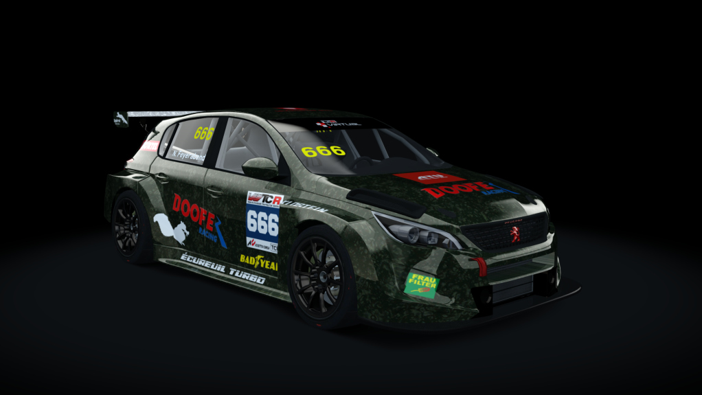 Peugeot 308 TCR, skin WB 666 - Nils Feyerabend