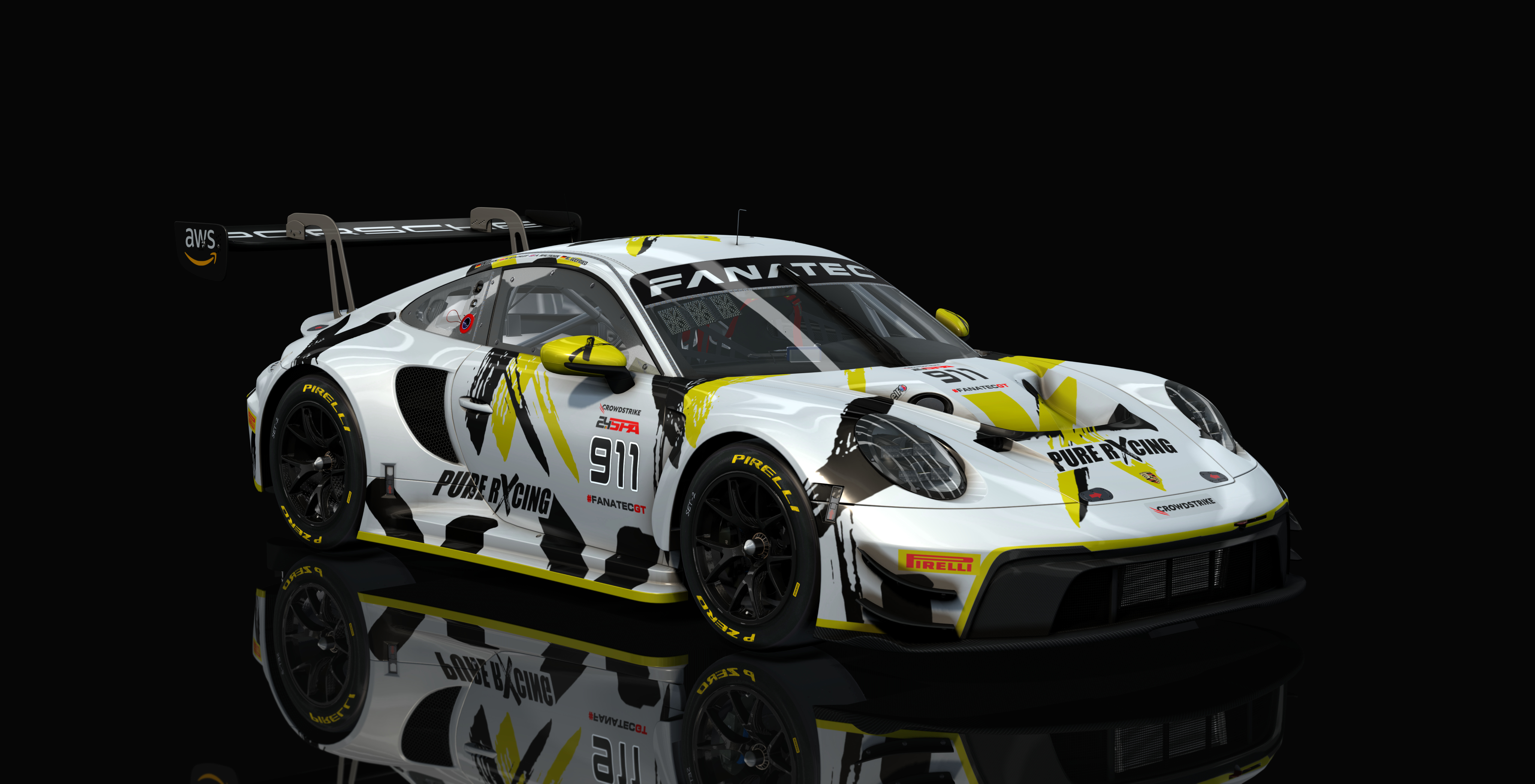 Darche 992 GT3-R 2023, skin #911_pure_rxcing_24h_spa_2023