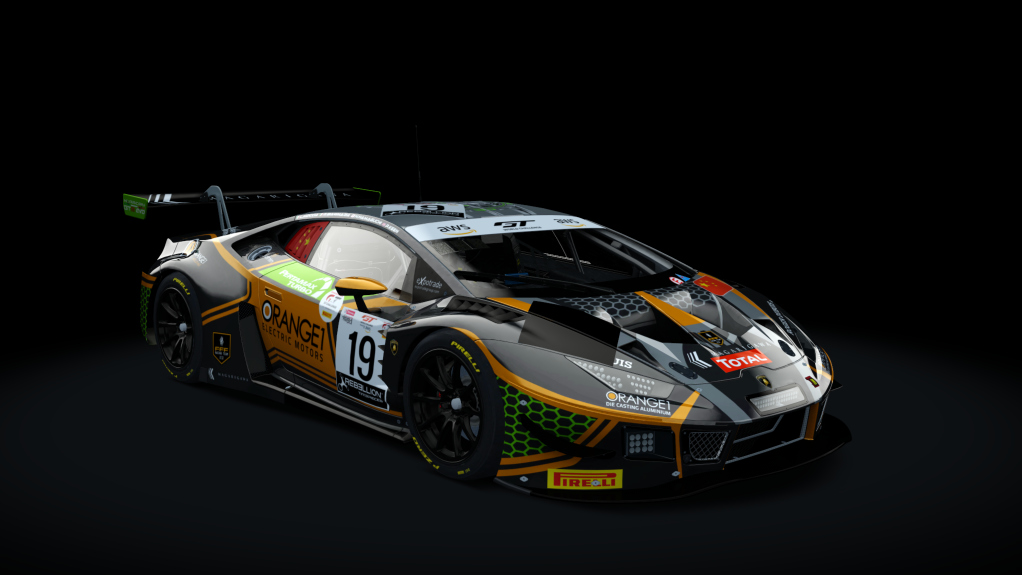 WB Lamborghini Huracan GT3 EVO, skin Orange 1 FFF Racing Team #19 24h Spa