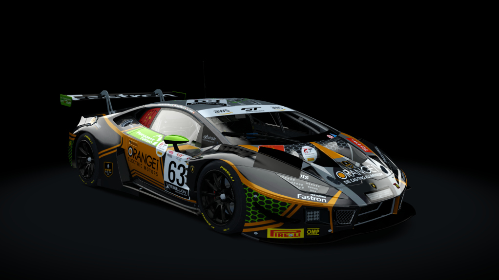 WB Lamborghini Huracan GT3 EVO, skin Orange 1 FFF Racing Team #63 24h Spa