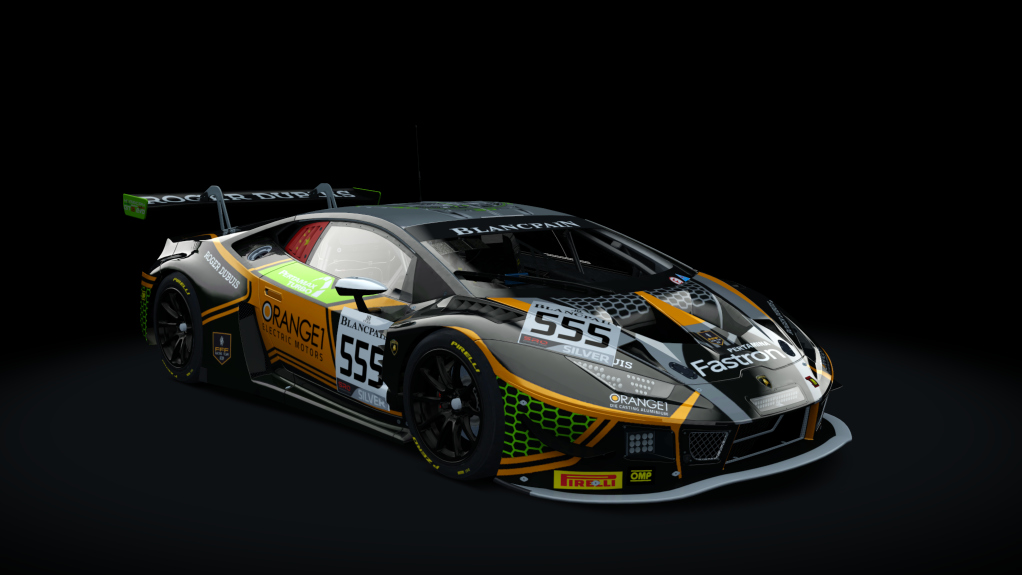 WB Lamborghini Huracan GT3 EVO, skin Orange1 #555 Silver BP