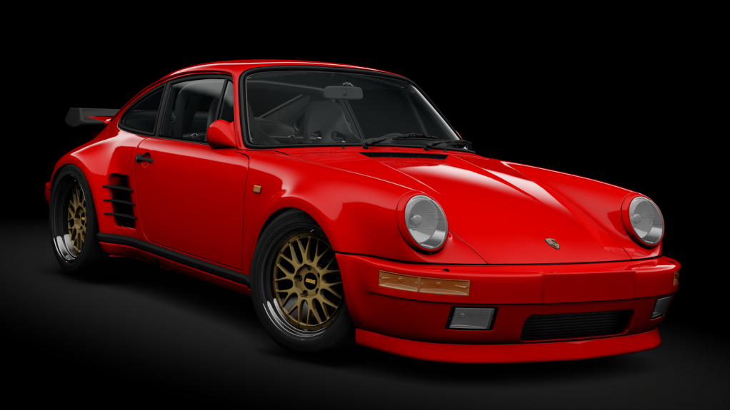 Porsche 911 Turbo (930) Blackbird, skin guards_red