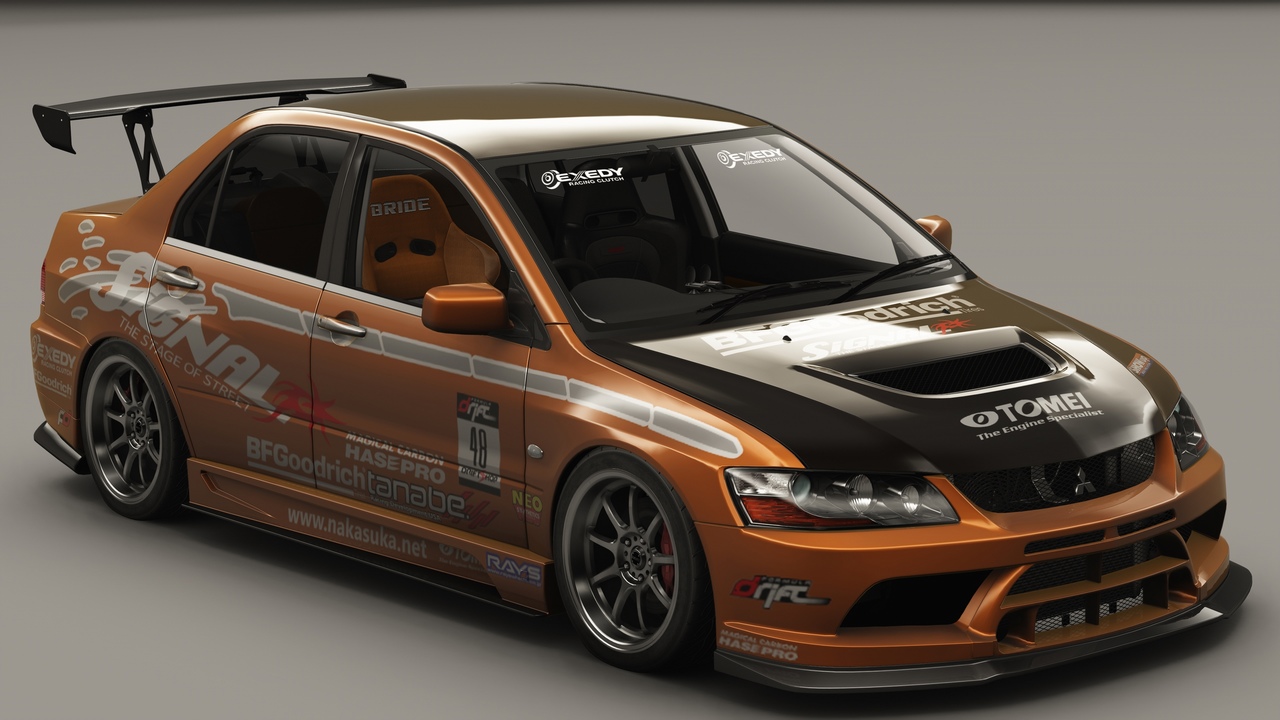 YG Mitsubishi Lancer Evolution 9 Varis, skin Signal Livery