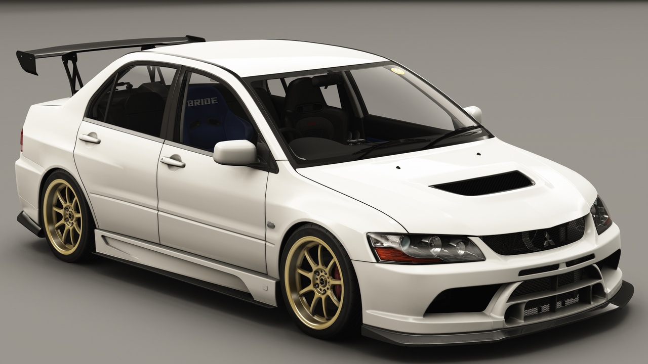 YG Mitsubishi Lancer Evolution 9 Varis, skin W83 Weightless White