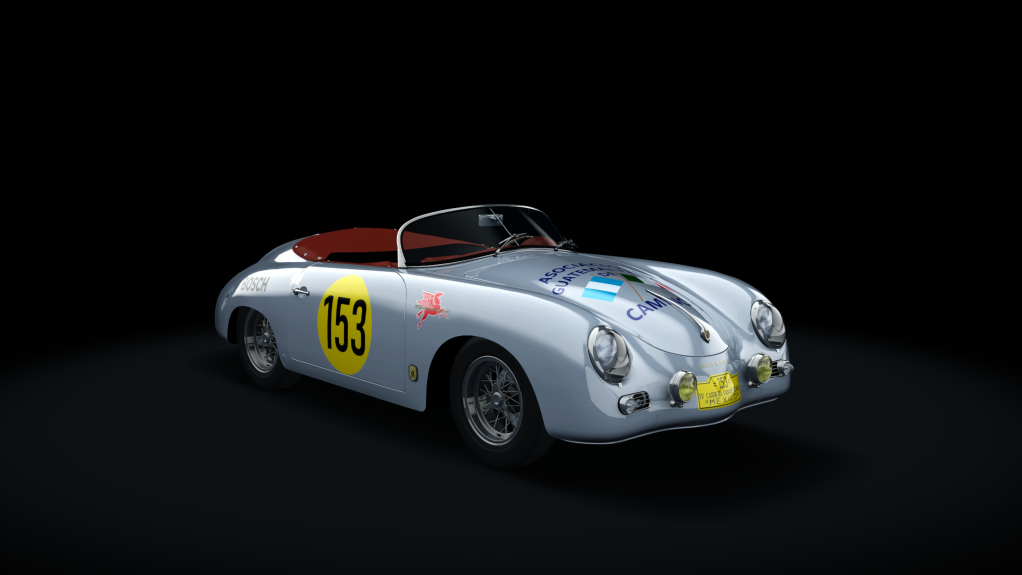 Porsche 356 A Speedster Race Car, skin 02 Silver