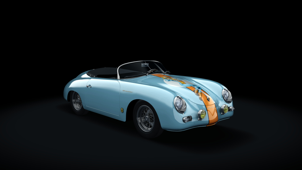 Porsche 356 A Speedster Race Car, skin 03 Blue