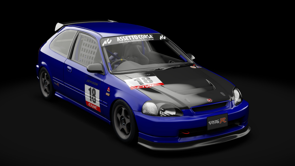 Honda Civic type R (EK9) Touring, skin 17_blu_sideris_glittered