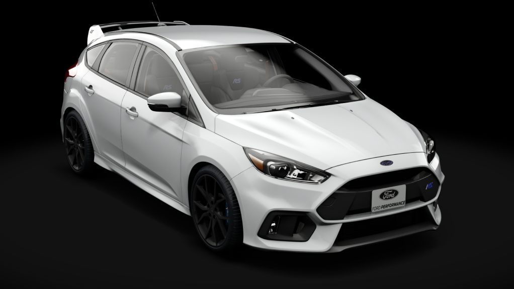 Ford Focus RS 2018, skin Frozen white solid