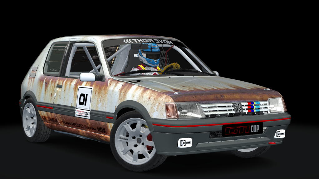 Peugeot 205 GTI Cup, skin vieillerie