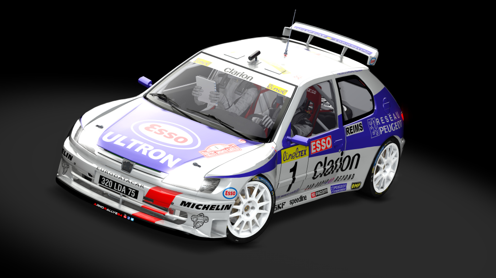 peugeot 306 maxi kit car evo 2, skin Francois_Delecour_96