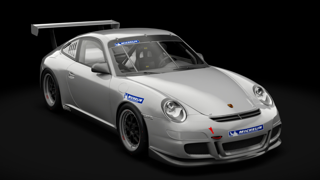 Porsche 911 GT3 Cup 2006, skin Arctic Silver Metallic