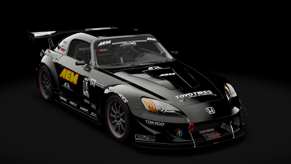 Honda S2000 2003 Race Car, skin 02_Nighthawk Black Pearl