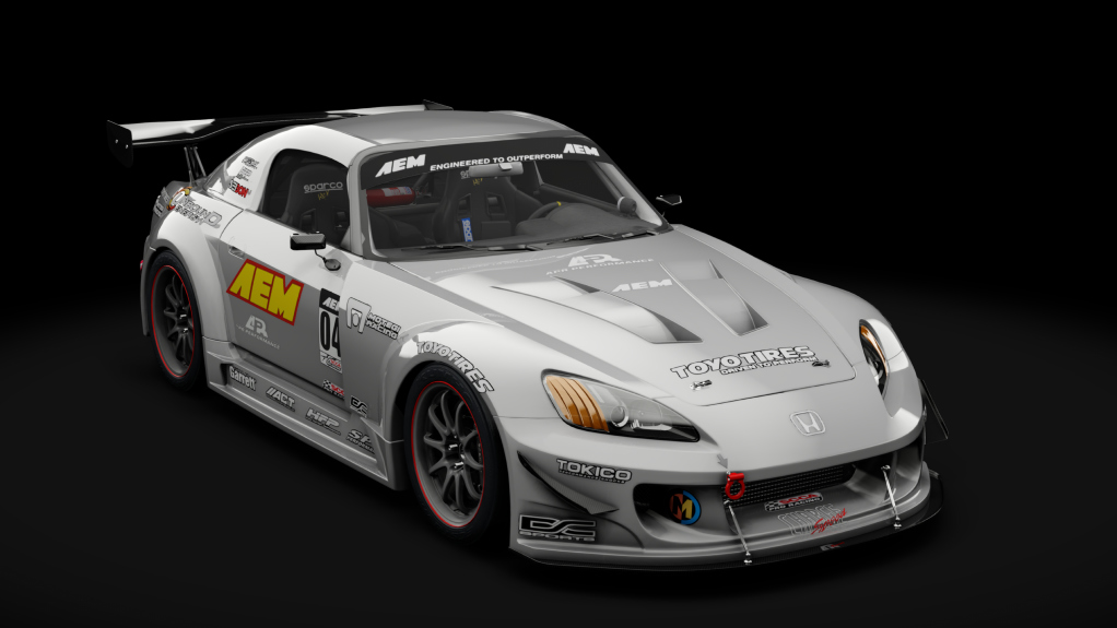 Honda S2000 2003 Race Car, skin 04_Satin Silver