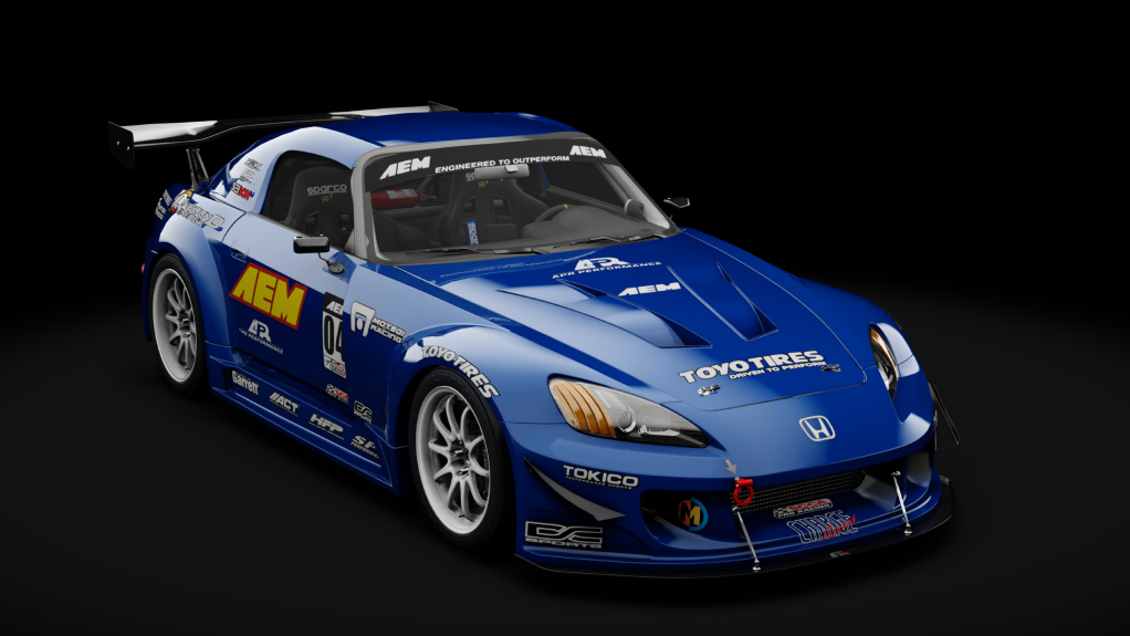 Honda S2000 2003 Race Car, skin 04_monte_carlo_blue_pearl