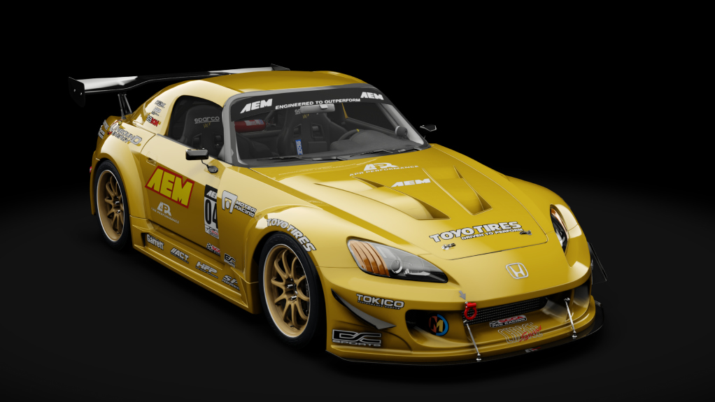 Honda S2000 2003 Race Car, skin 05_indy_yellow_pearl