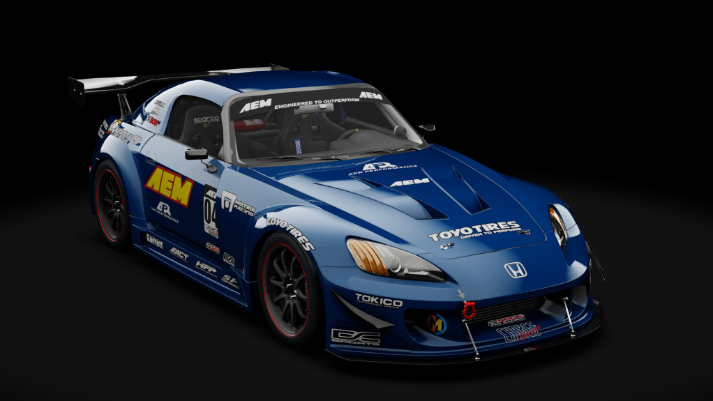 Honda S2000 2003 Race Car, skin 13_tananit_blue_metallic