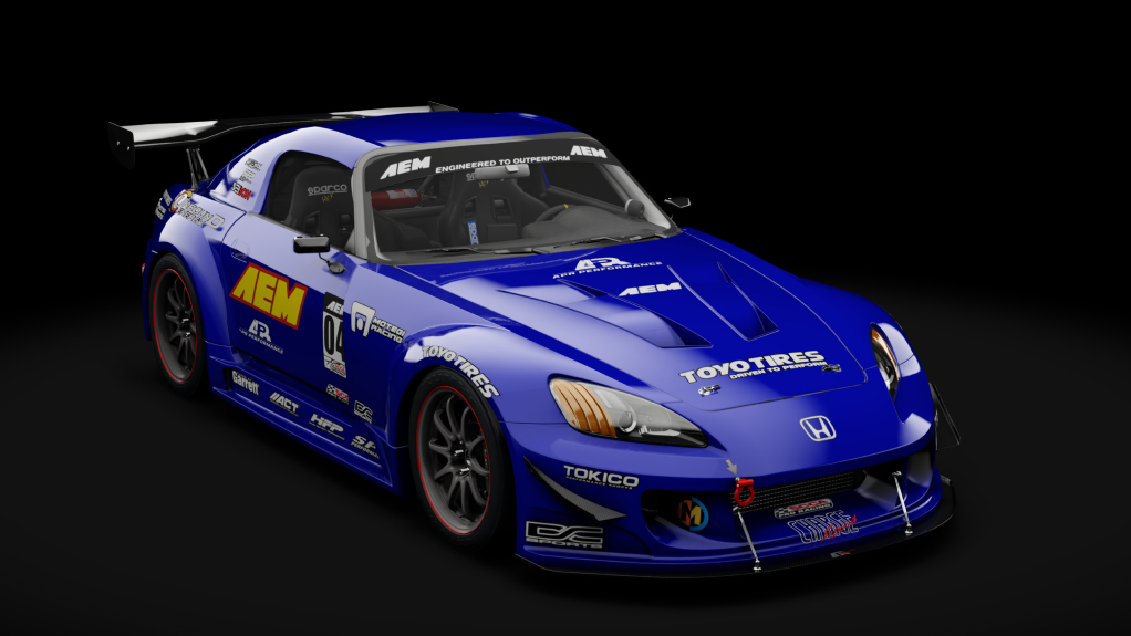 Honda S2000 2003 Race Car, skin 17_blu_sideris_glittered