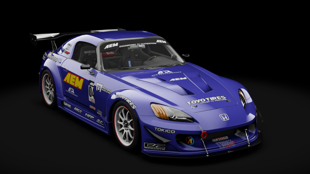 Honda S2000 2003 Race Car, skin 23_Bleu_Medio