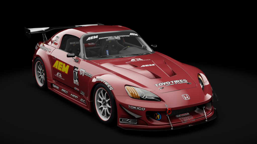 Honda S2000 2003 Race Car, skin 25_scarlet