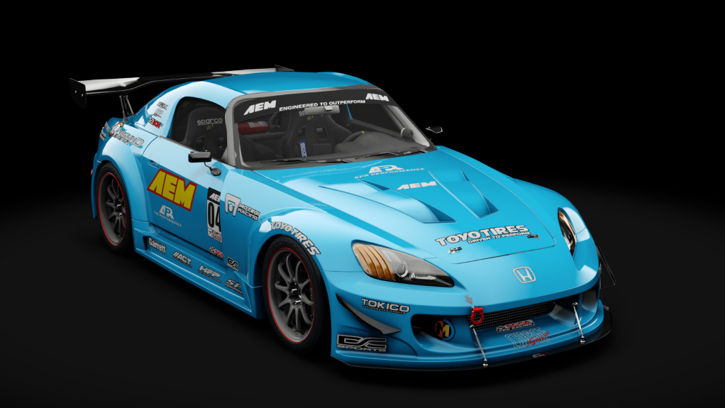 Honda S2000 2003 Race Car, skin Boost Blue