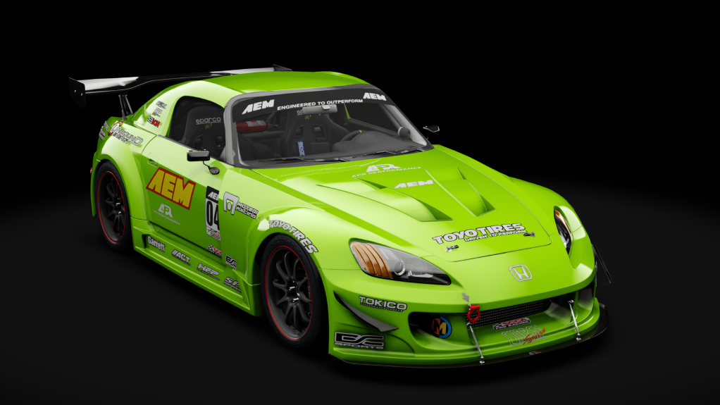 Honda S2000 2003 Race Car, skin Green Fury