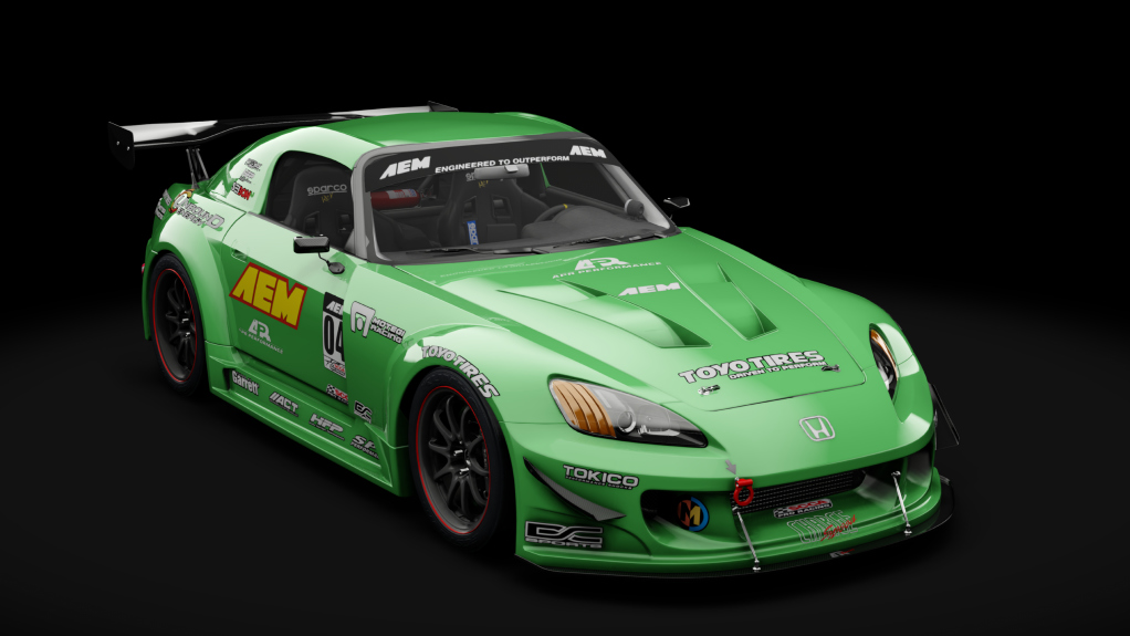 Honda S2000 2003 Race Car, skin Gt Green