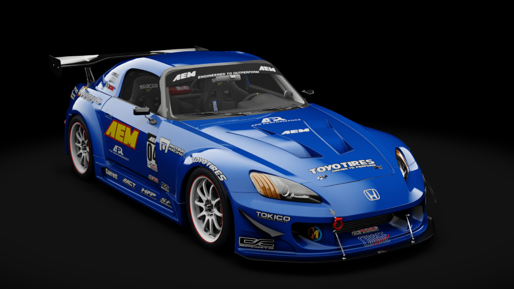 Honda S2000 2003 Race Car, skin Sporty Blue Metallic