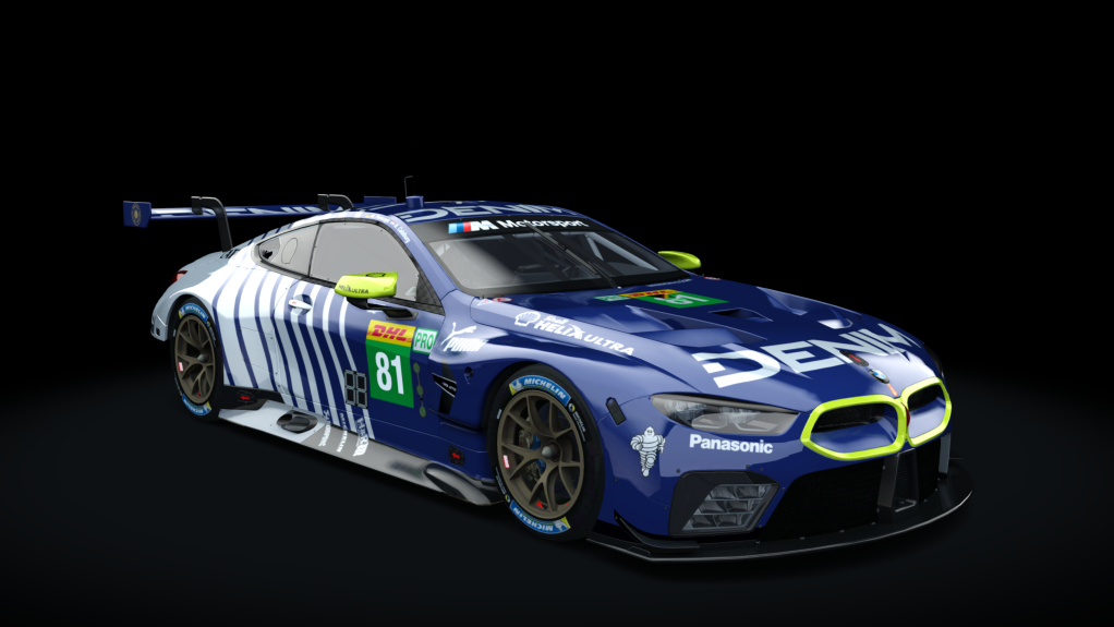 BMW M8 GTE, skin wec_81_denim-retro_neon_2019